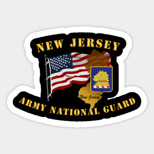 ARNG - DUI- ARNG New Jersey w Flag Sticker